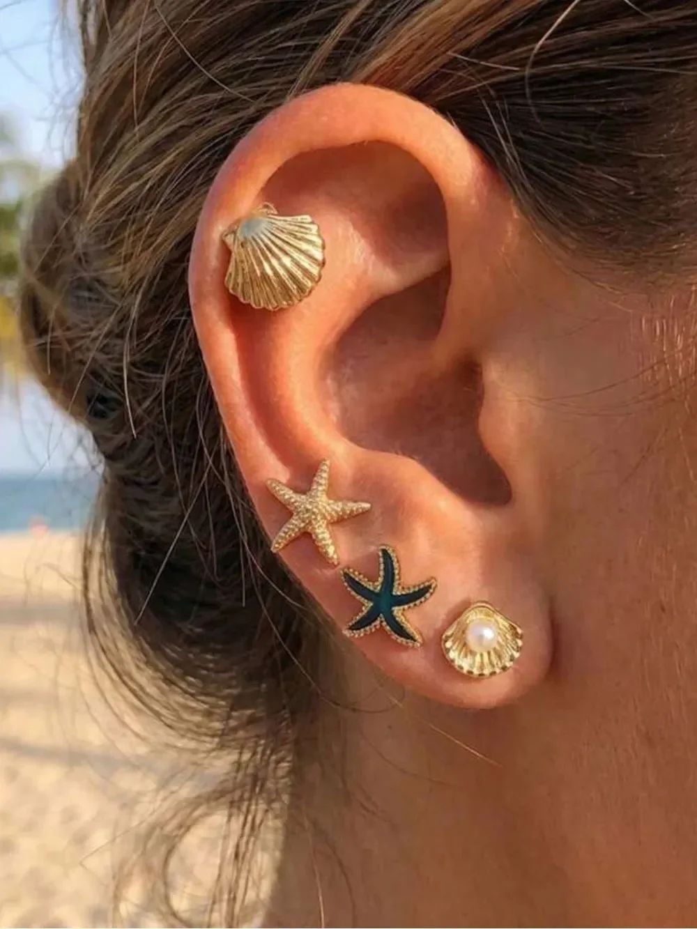 Seashell Stud Earrings N2242